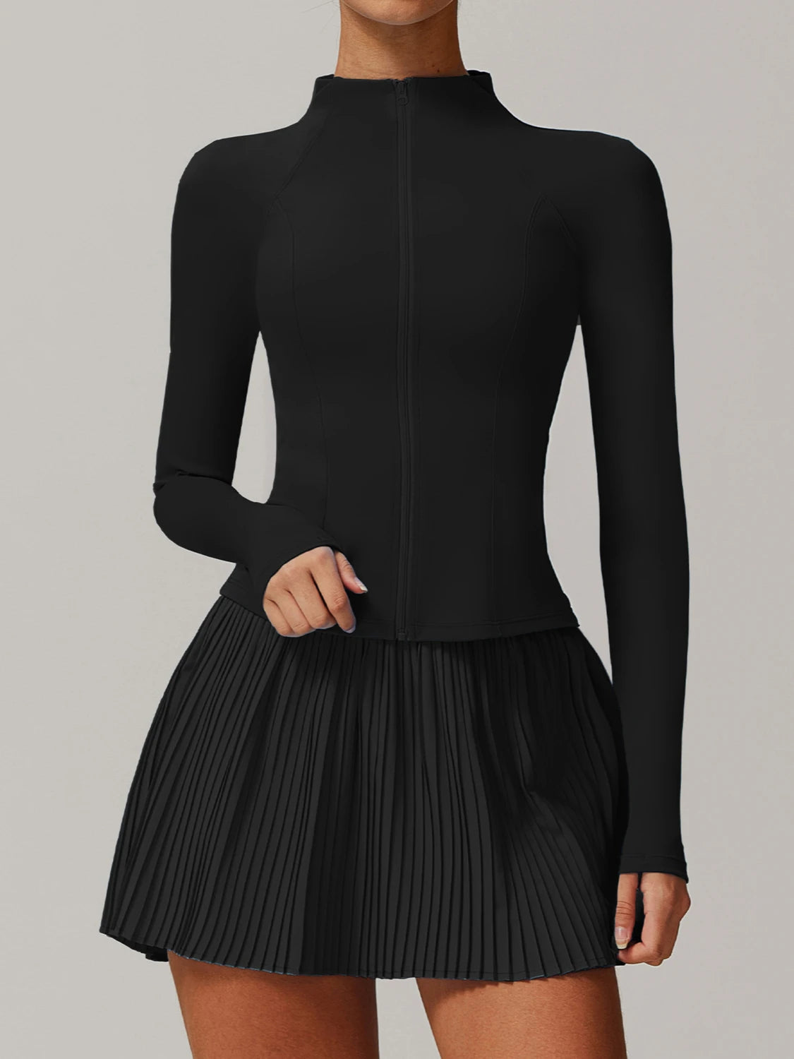 ZipSculpt Jacket - Stand Collar