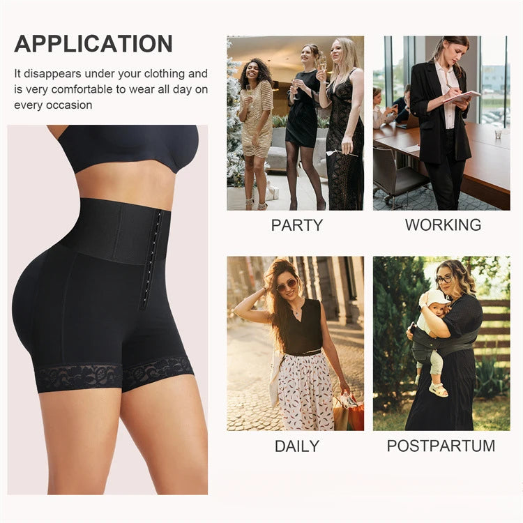 High Waist Body Shaper Shorts – Tummy Control Butt Lifter BBL Bandage Panties