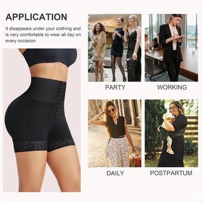 High Waist Body Shaper Shorts – Tummy Control Butt Lifter BBL Bandage Panties