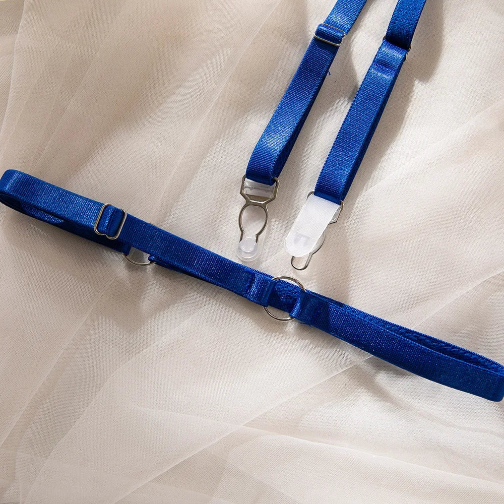 Floral Embroidery Mesh Lingerie Set – 2 Piece