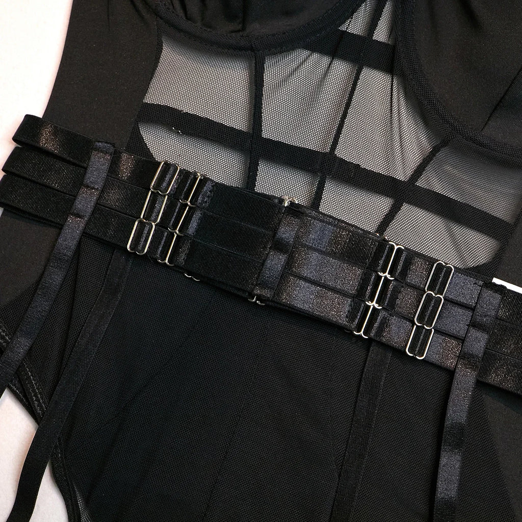 Off-Shoulder Lace Bodysuit – Bandage Fit