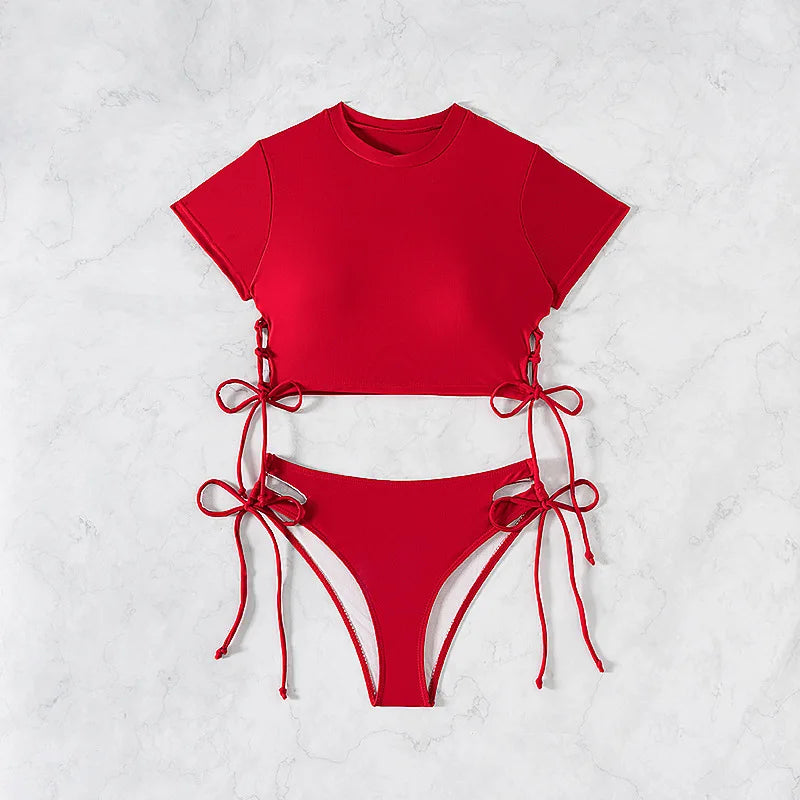 Aria Sport - Drawstring Crop Bikini