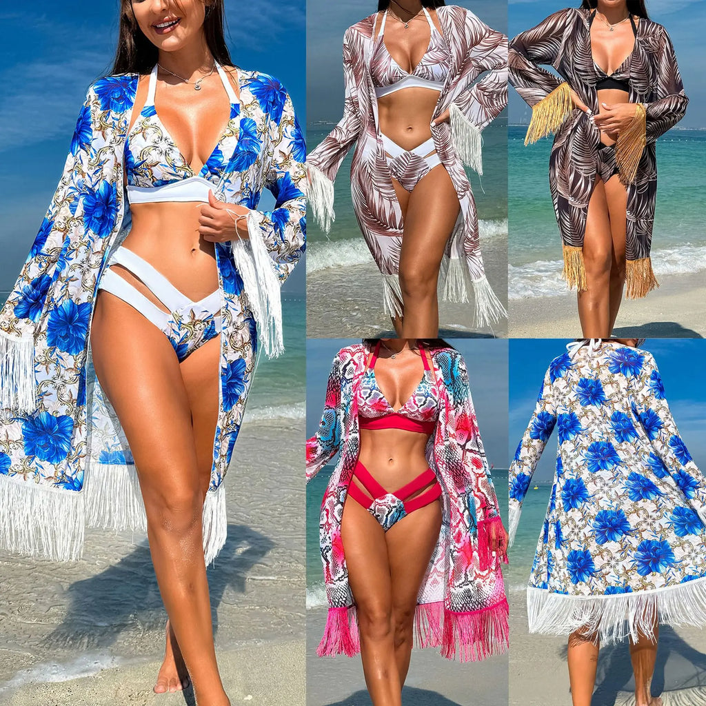 Isla Tassel - Bikini & Hooded Cover-Up Set