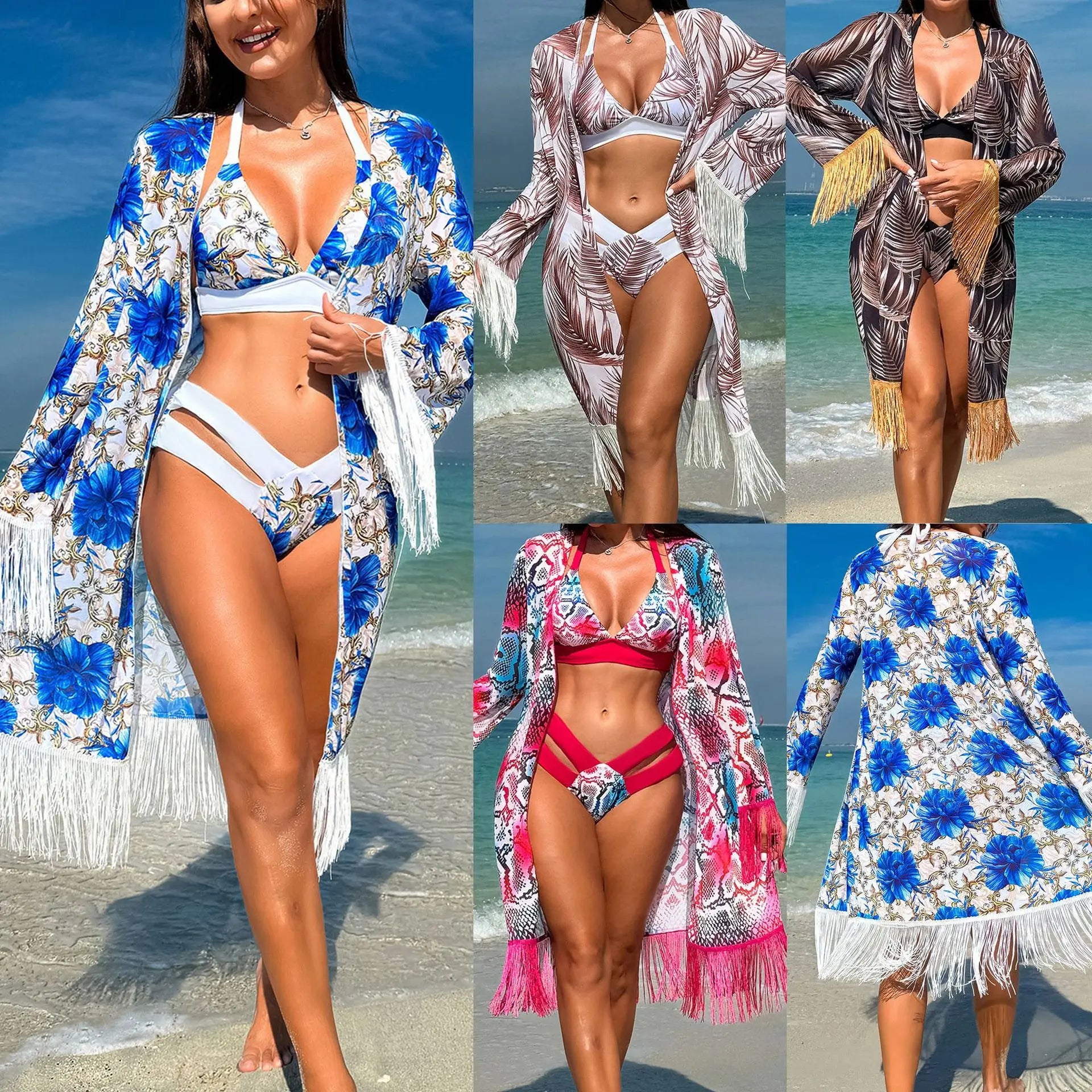 Isla Tassel - Bikini & Hooded Cover-Up Set
