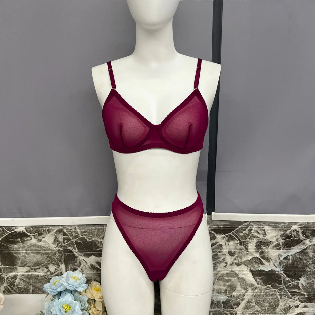 Seamless Lace Push-Up Bra & Panty Set