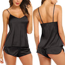 Silk Satin Cami Pajama Set – Sexy & Comfortable Lingerie Sleepwear for Women
