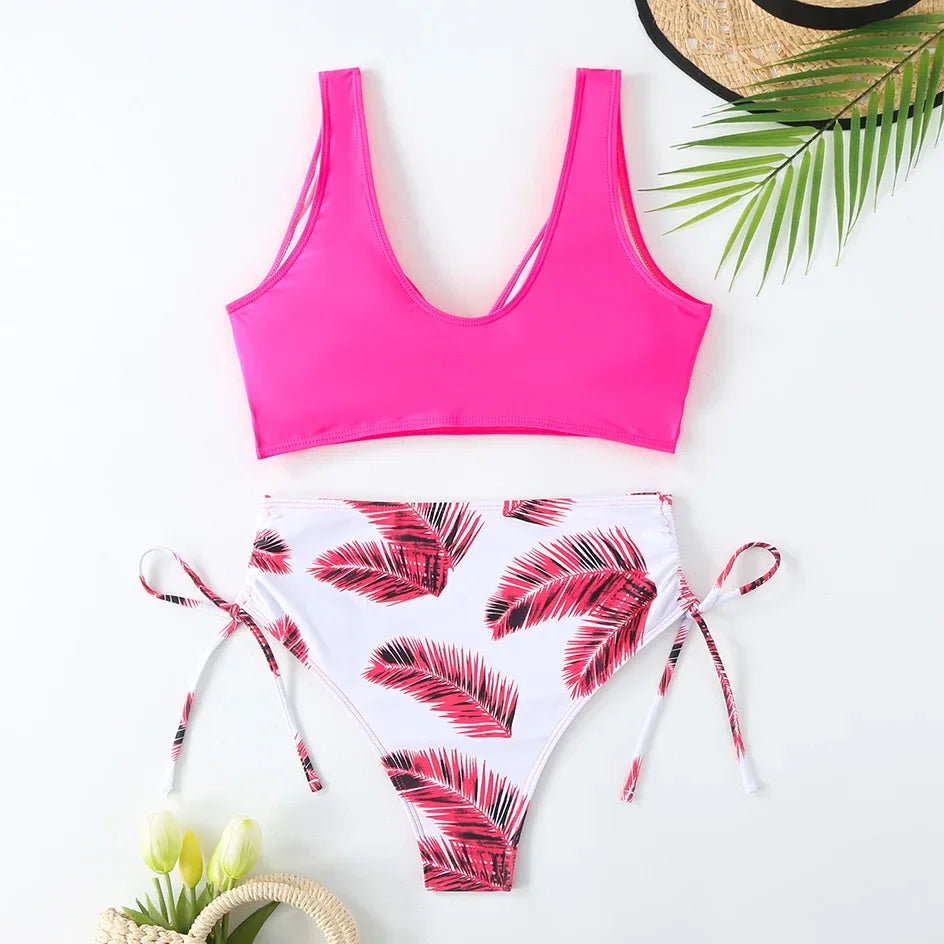 Sexy Bikini 2024 Swimsuit Women Trend Swimwear Female High Waisted Bikinis Sets Korean Swimming for Woman Bathing Suit Beachwear
