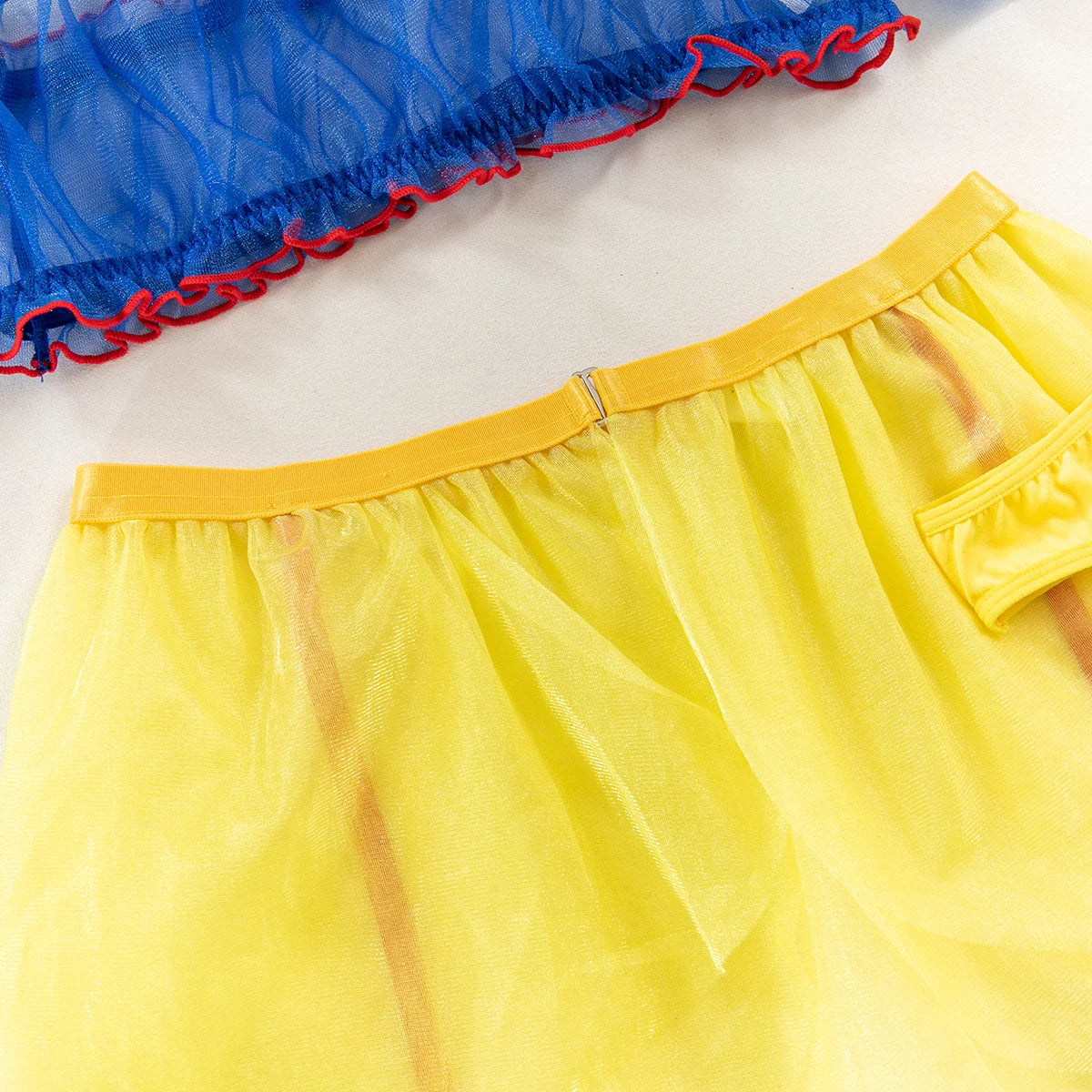 Ellolace Erotic Cosplay Mesh Roleplay Outfit with Garter Belt