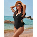 Women’s Ruffle Monokini – Backless One-Piece Swimsuit