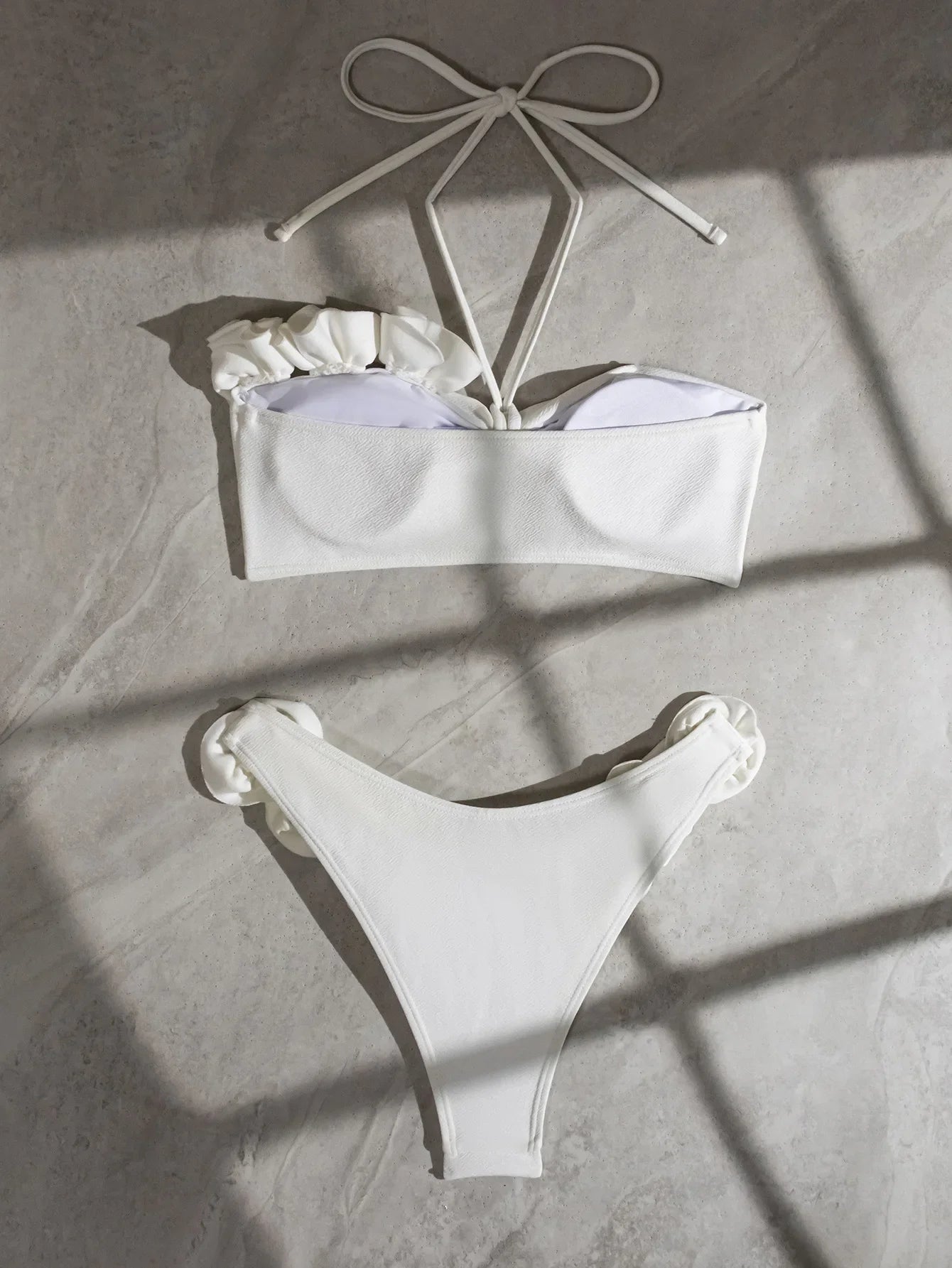 Rosaria Blanc - 3D Floral Bikini