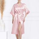 Satin Bridal Dressing Gown Kimono Robe