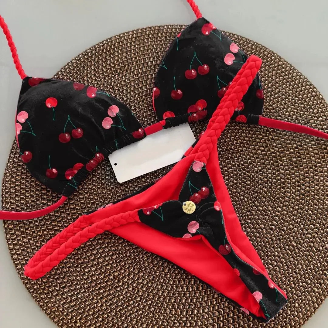 Savanna Luxe – Leopard Trim Bikini