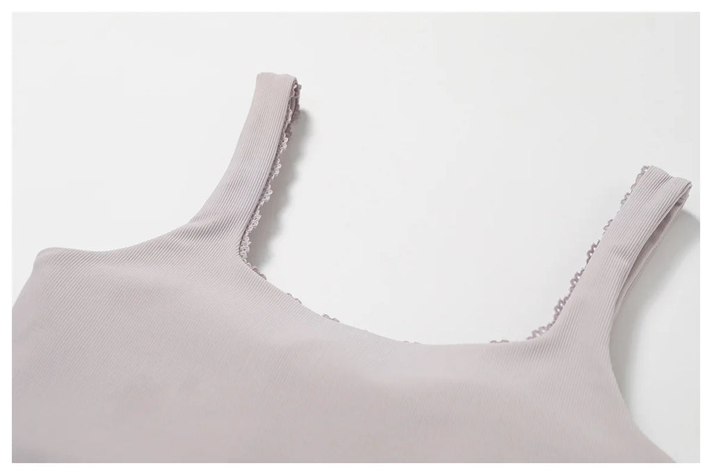 RuffleSquare Bra - Square Neck