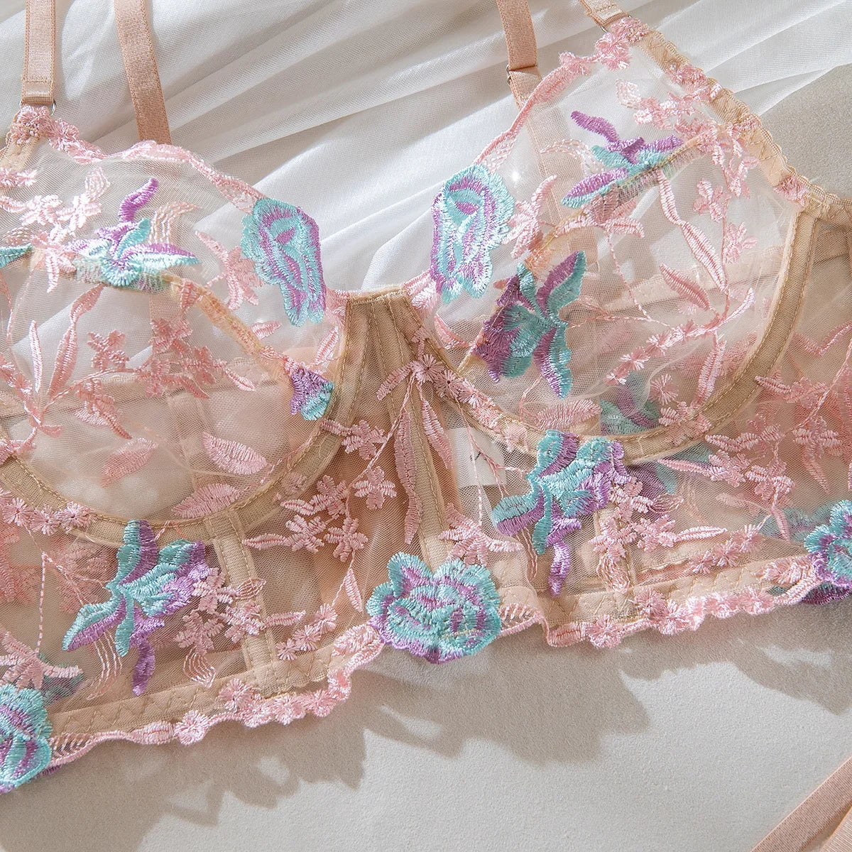 Lace Patchwork Push-Up Lingerie Dress