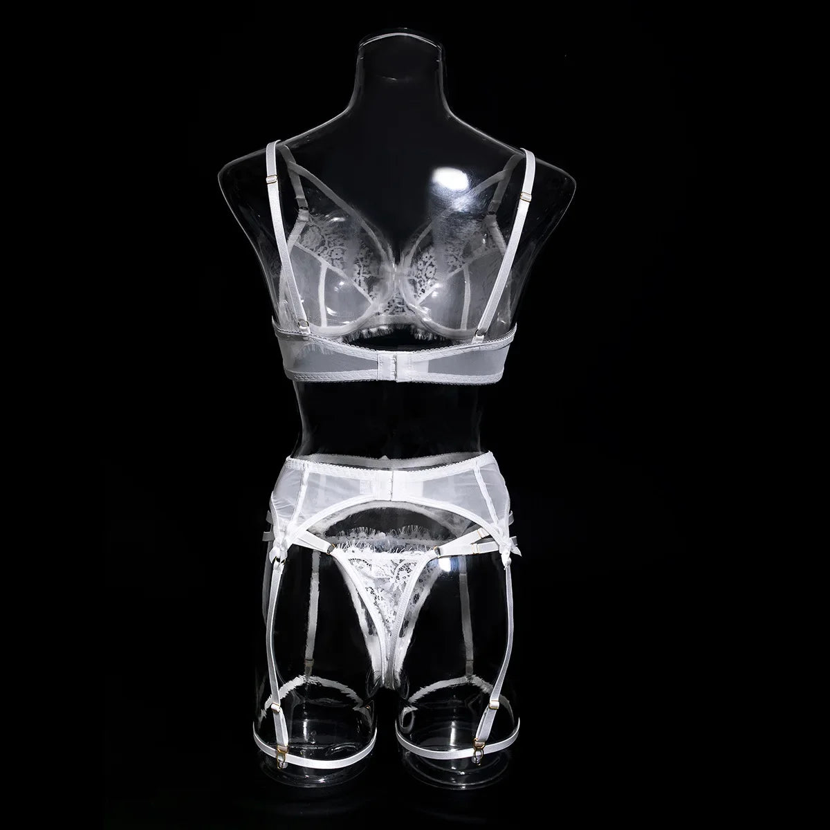 Mesh Bodysuit with Metal Ring Detail