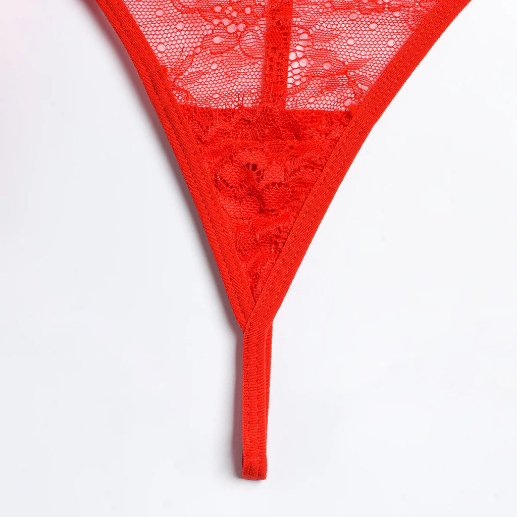 Patchwork Lace Lingerie Set – 3 Piece