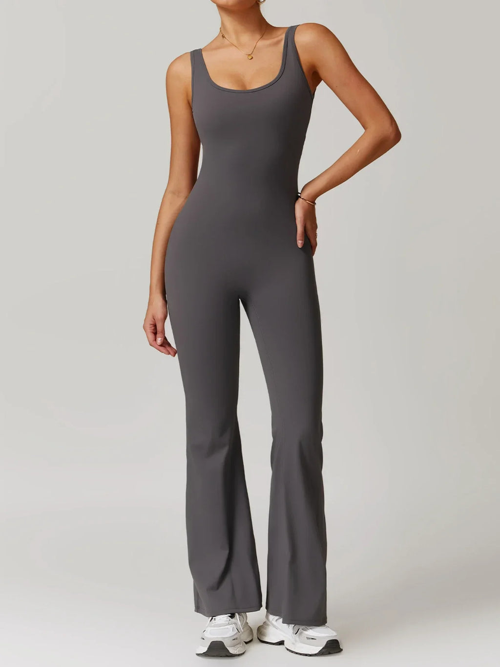 Utility Flare Jumpsuit - Backless