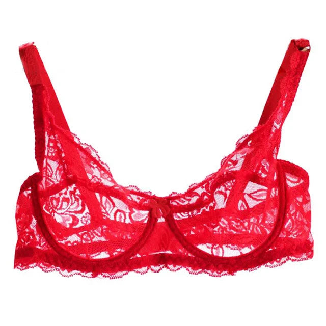 Sexy Lace Flower Bra Transparent Underwear Push Up Bras For Women Bralette Lace Bra Lingerie Intimates Bh Soutien Gorge Fashion