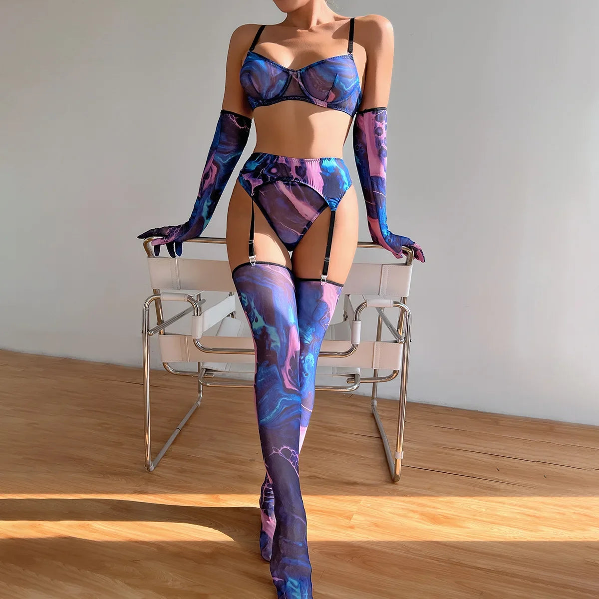 Floral Lace Night Dress – Transparent Split