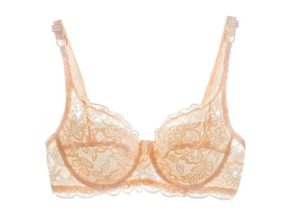 Sexy Lace Flower Bra Transparent Underwear Push Up Bras For Women Bralette Lace Bra Lingerie Intimates Bh Soutien Gorge Fashion
