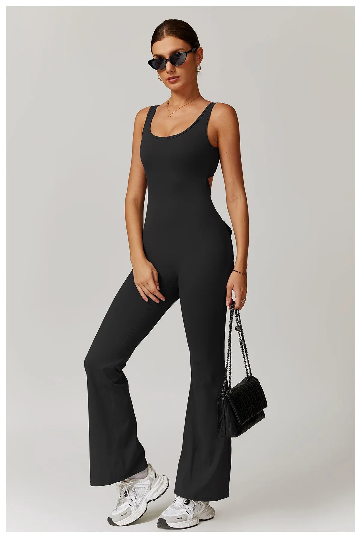 Utility Flare Jumpsuit - Backless
