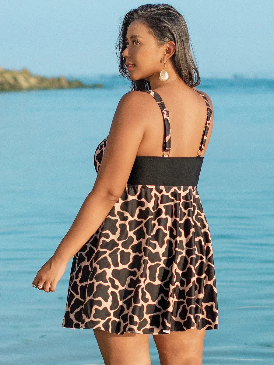 Sahara Patch - Split Dress Monokini