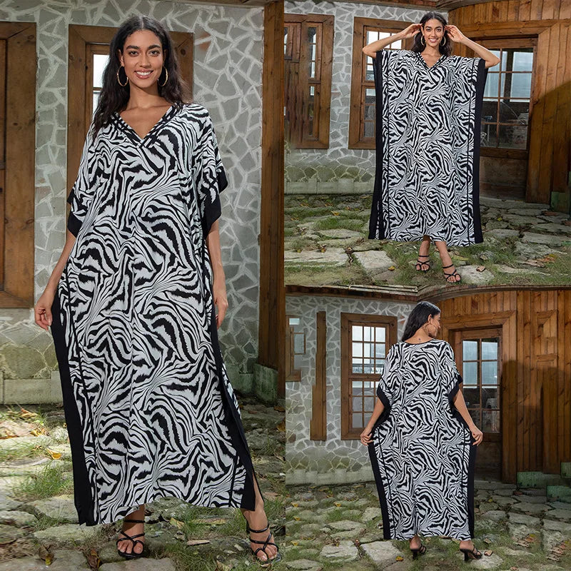 Mono Stripe - Long Robe