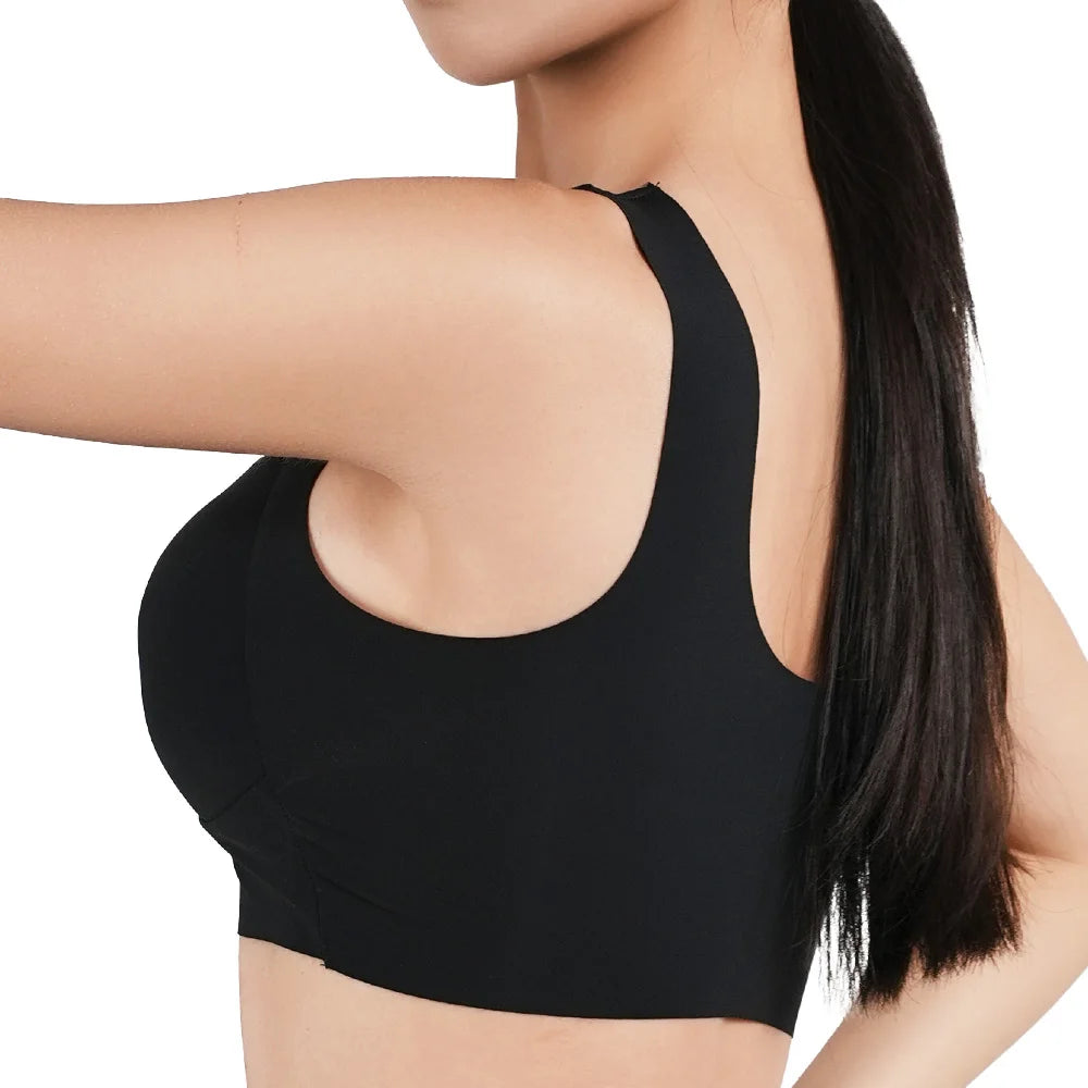Sports Push-Up Bra – Anti-Sagging Wireless Fitness Bra with Strappy Back