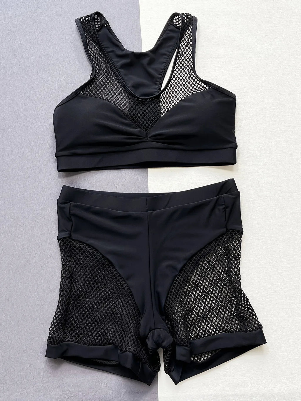 Celine Mesh - High-Waist Tankini