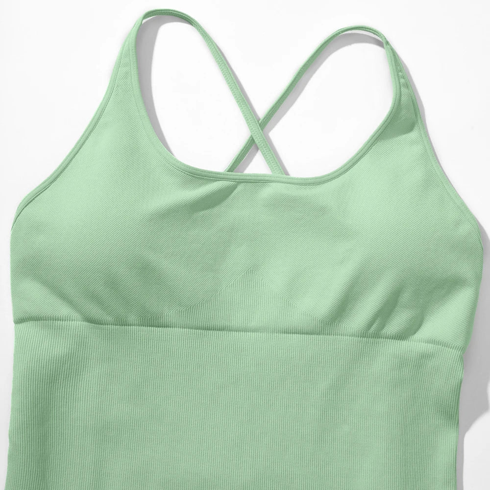 Sleeveless Bodycon Jumpsuit – Women’s Full-Season Fitness & Casual Sporty Playsuit