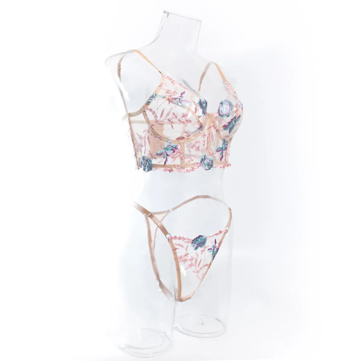 Lace Patchwork Push-Up Lingerie Dress