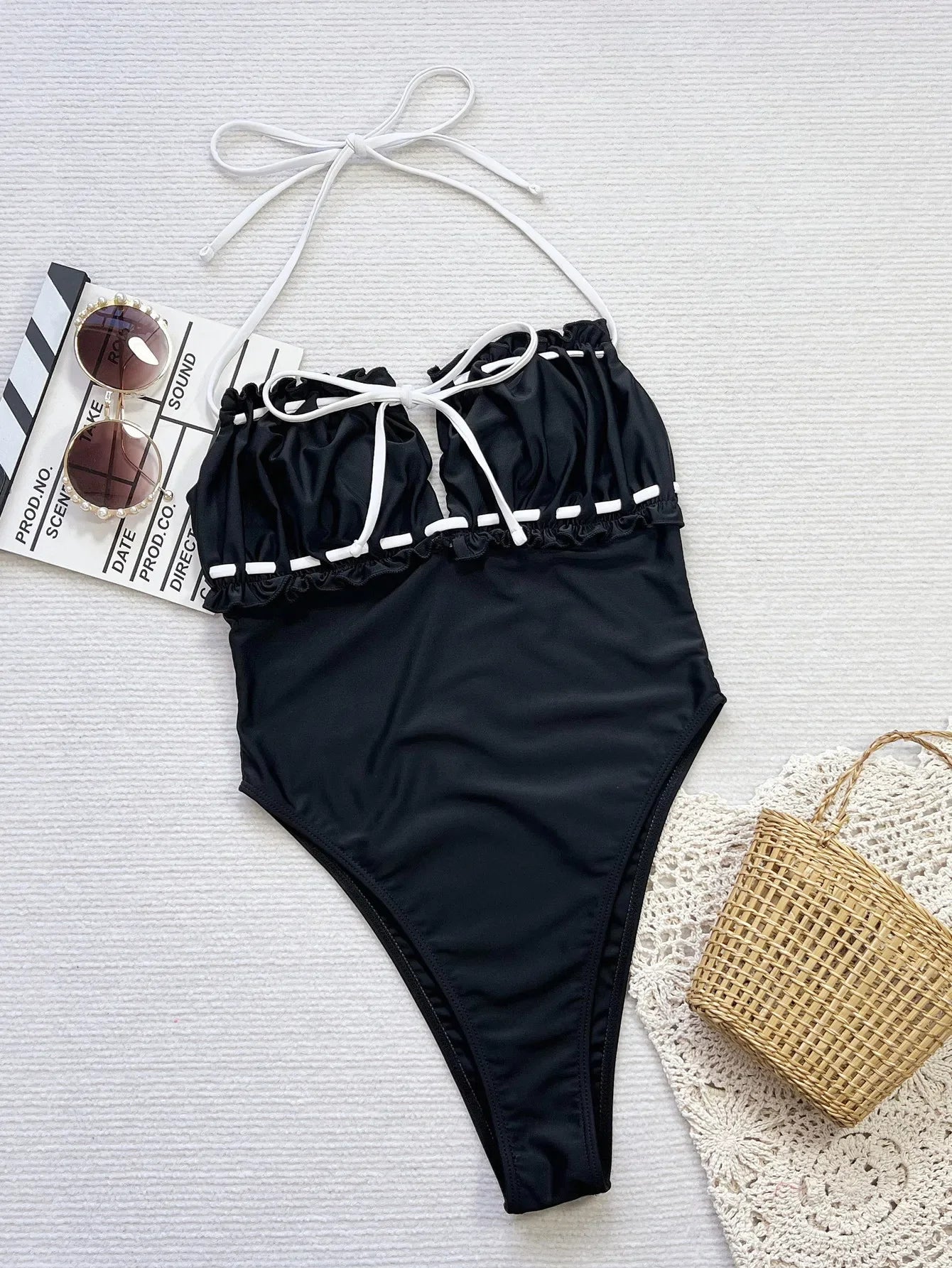 Aurora Pleat - Lace-Up One-Piece