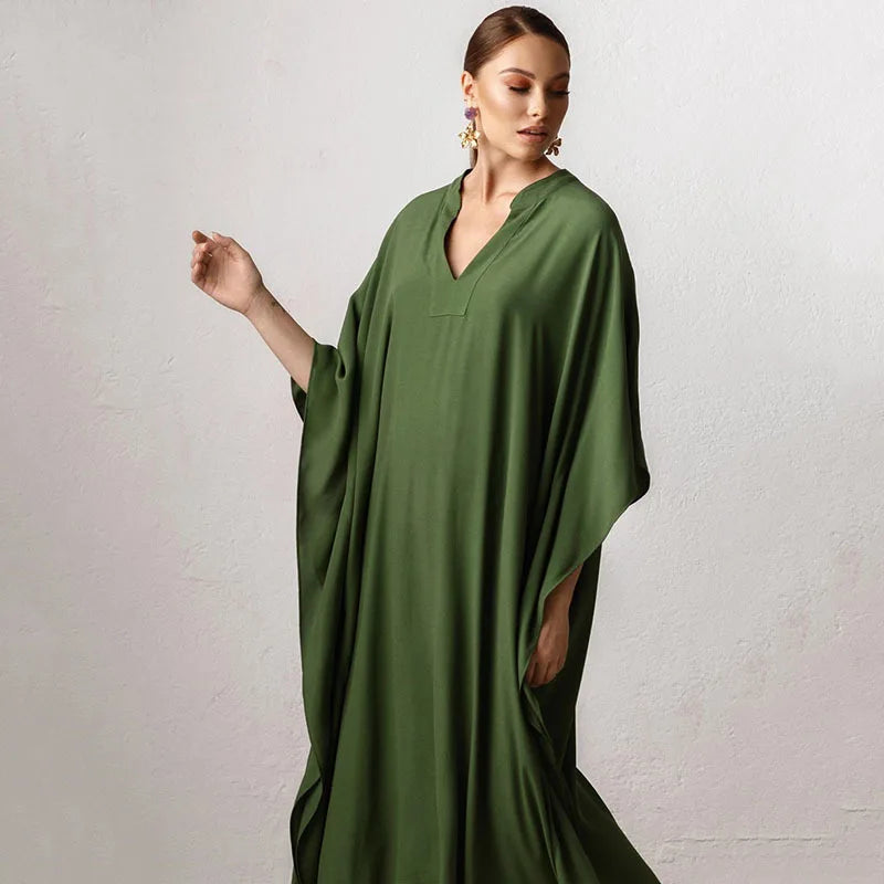 Aurora Verde – Kaftan Maxi Dress