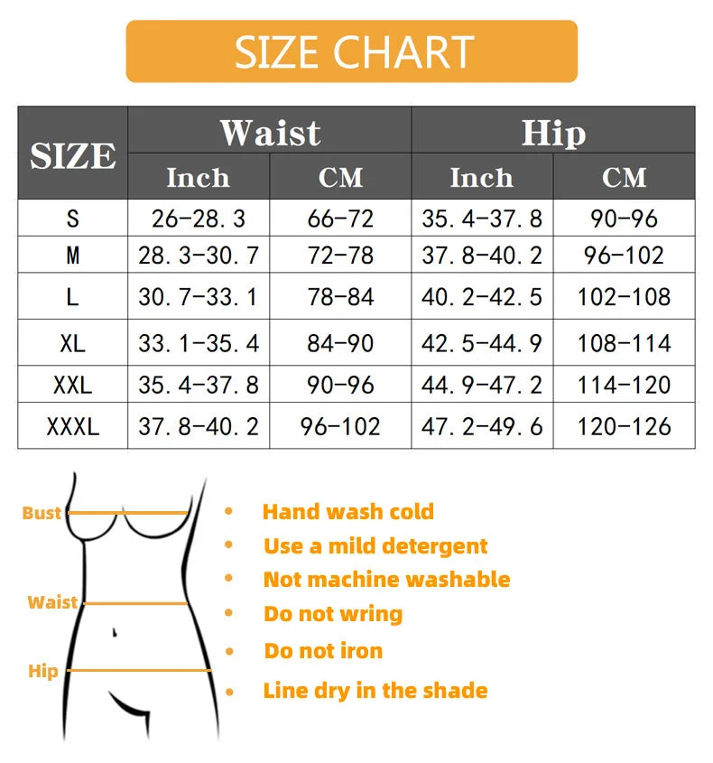 Women's High-Waist Butt Lifter Shapewear Shorts - BBL Tummy Control size chart