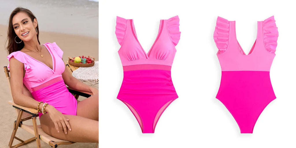 Aurora Mesh - Ruffle One-Piece