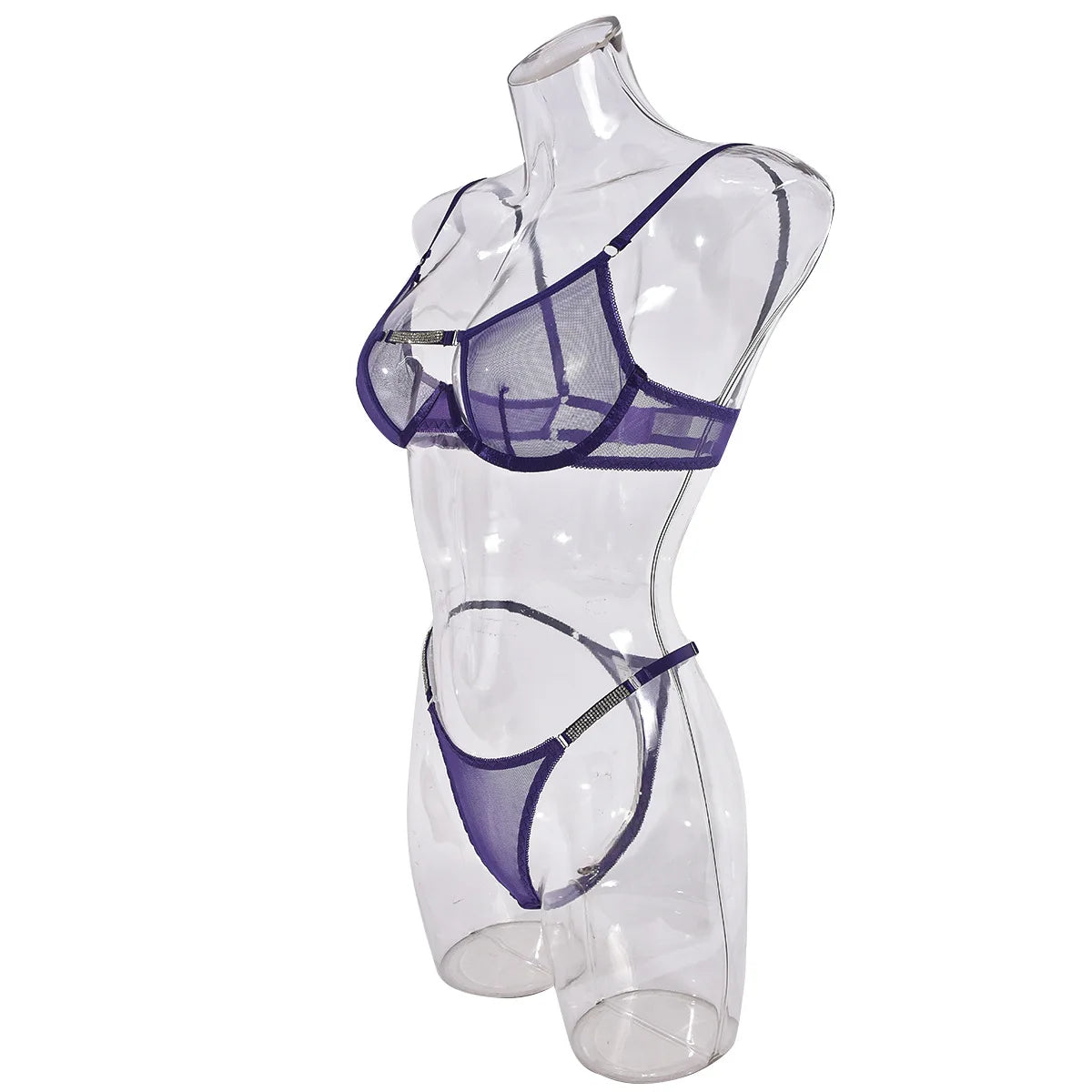Sheer Lace Wireless Bra & Thong Set