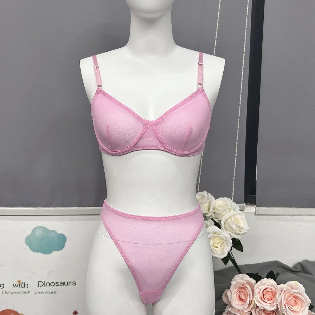 Seamless Lace Push-Up Bra & Panty Set