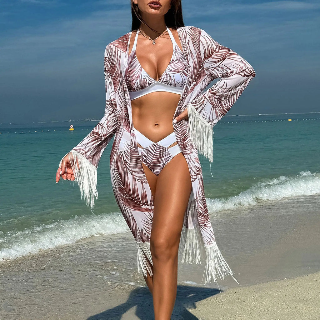 Isla Tassel - Bikini & Hooded Cover-Up Set