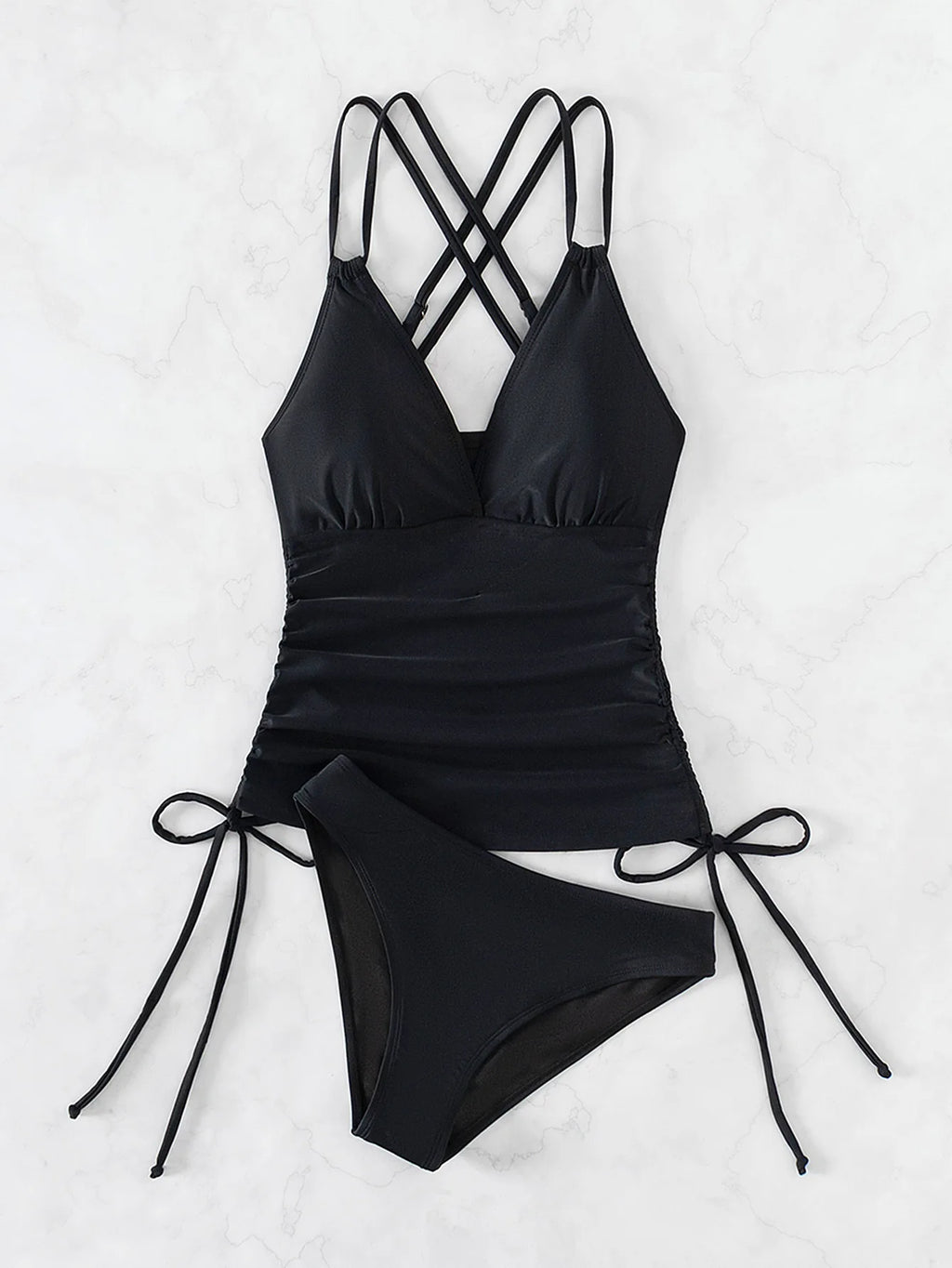 Aria Tank - V-Neck Lace-Up Tankini