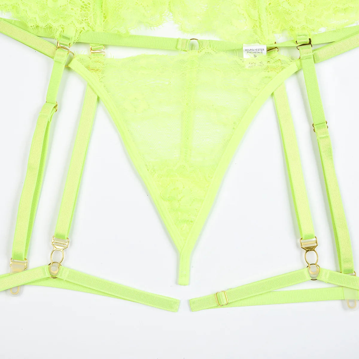 Patchwork Lace Lingerie Set – 3 Piece