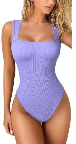 Strapless Backless Jumpsuit – U-Collar Slim Fit Solid Color Summer Playsuit