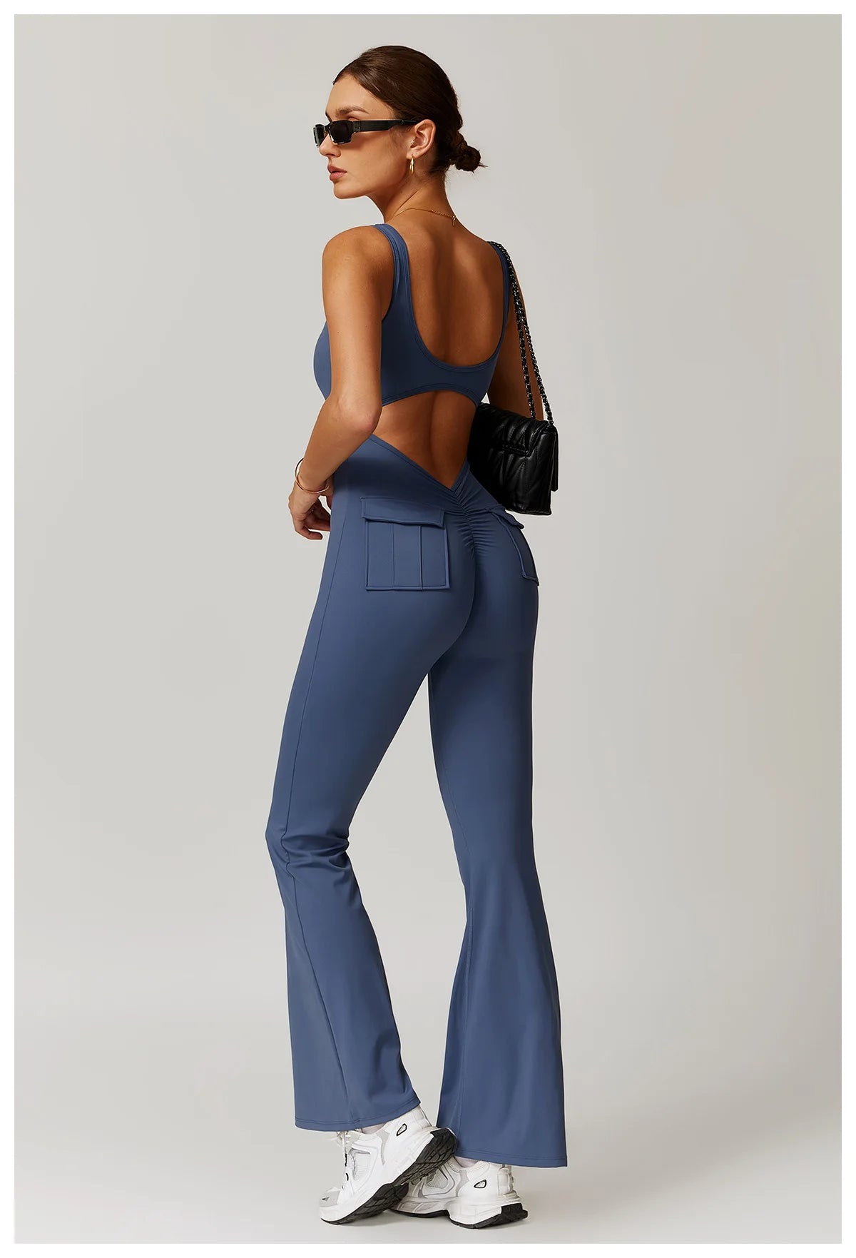 Utility Flare Jumpsuit - Backless