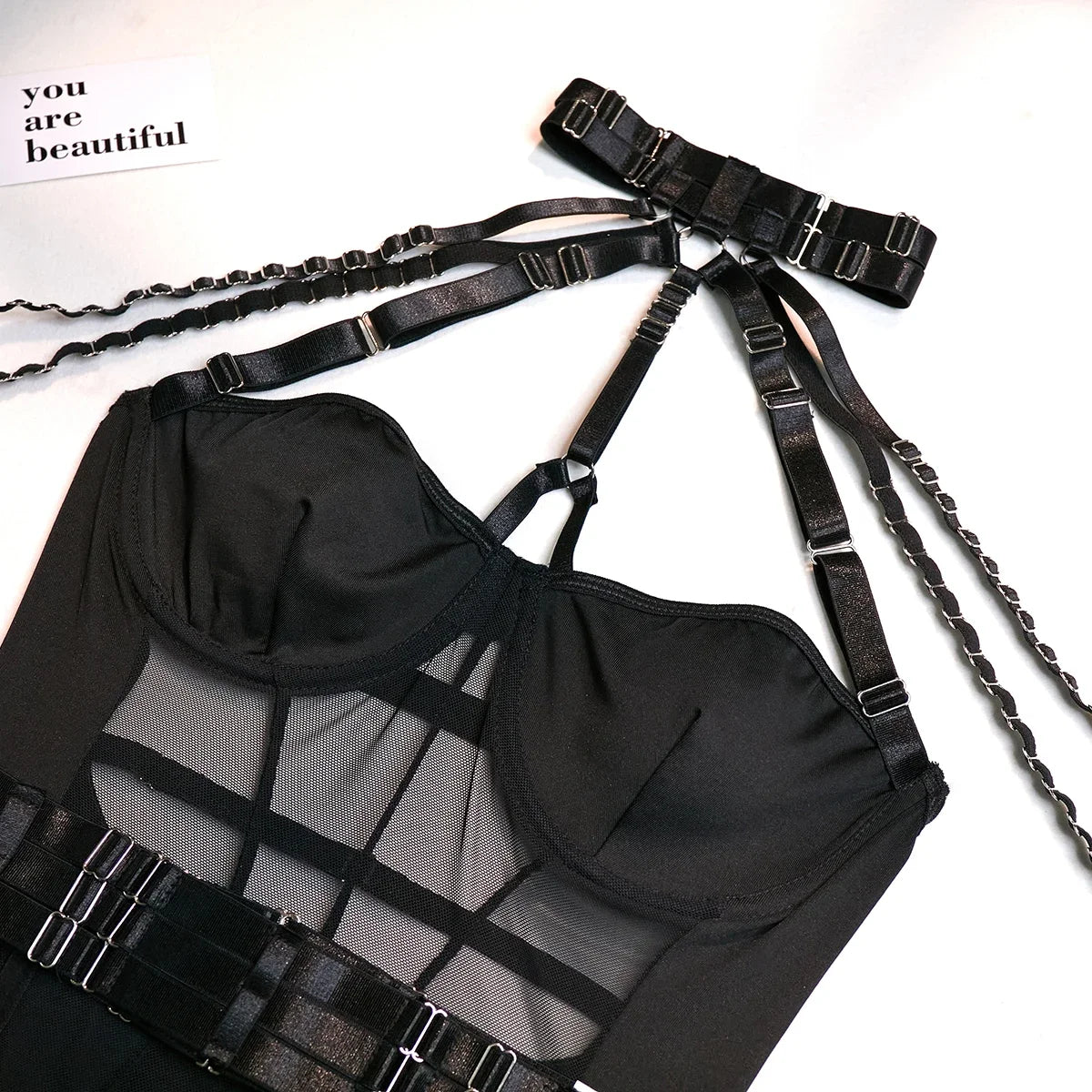 Off-Shoulder Lace Bodysuit – Bandage Fit