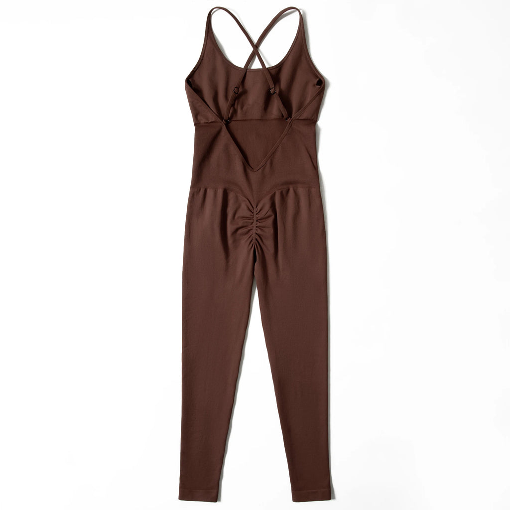 Sleeveless Bodycon Jumpsuit – Women’s Full-Season Fitness & Casual Sporty Playsuit