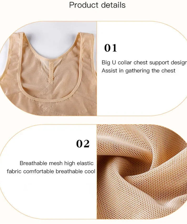 Full Body Shaper Bodysuit – Seamless Tummy Control Mesh Corset with Butt Lifter