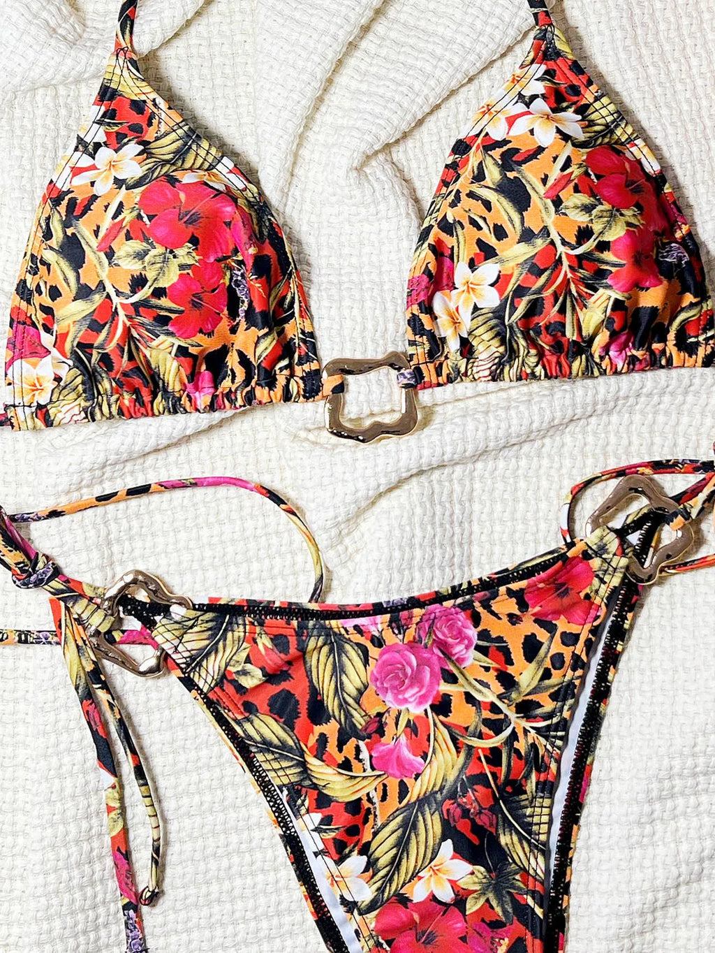 Noir Wild - Leopard Triangle Bikini