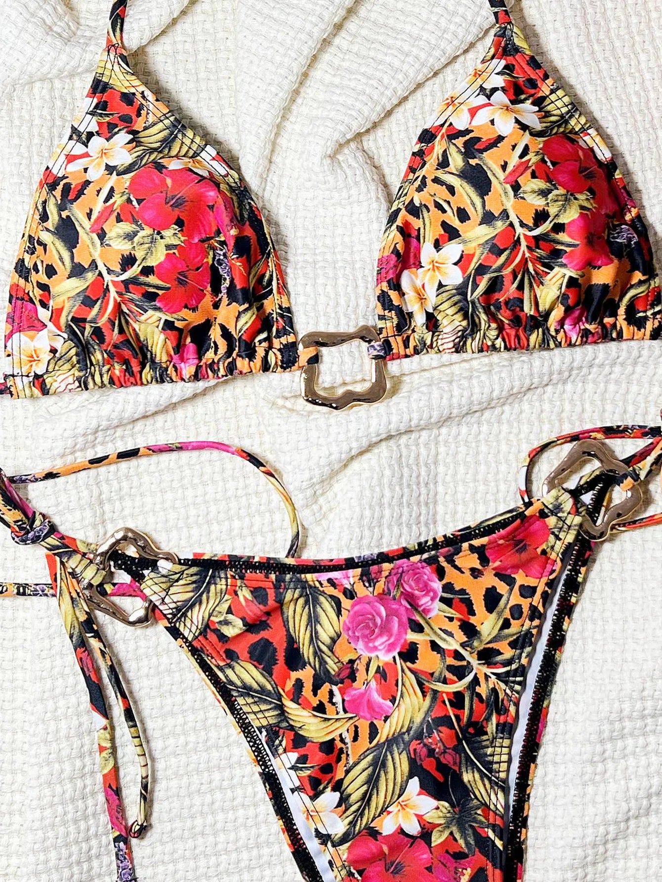 Noir Wild - Leopard Triangle Bikini