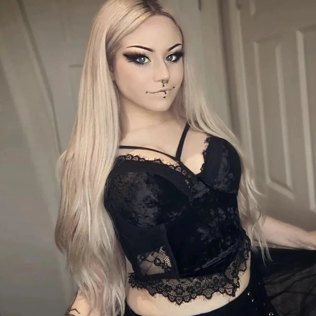 Sheer Lace Bandage Lingerie Set – 2 Piece