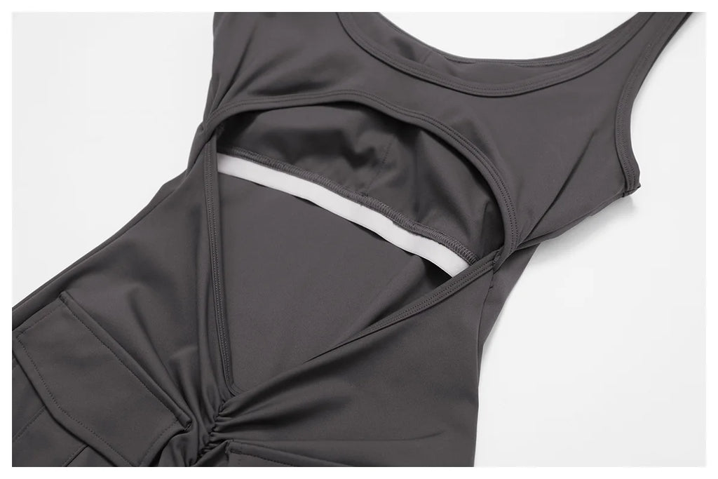 Utility Flare Jumpsuit - Backless