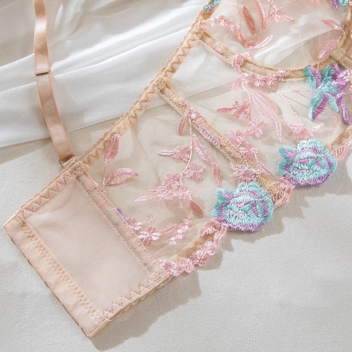 Lace Patchwork Push-Up Lingerie Dress